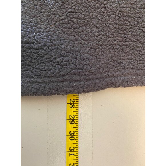 Victorias Secret Pink Sherpa 1/4 Zip Pullover Sweatshirt Gray Red Green Large - Picture 7 of 10